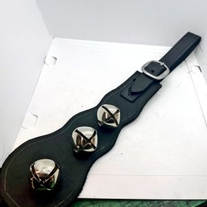 Harness Bells - 3 Nickel Silver Bells on a Leather Strap